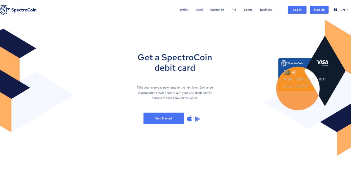 Предложение дебетовой карты от SpectroCoin