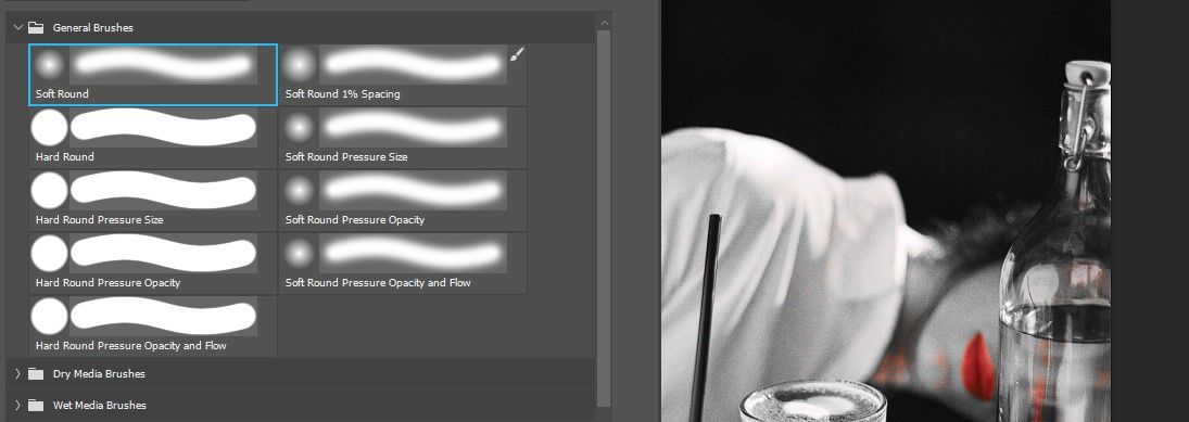 мягкая круглая кисть