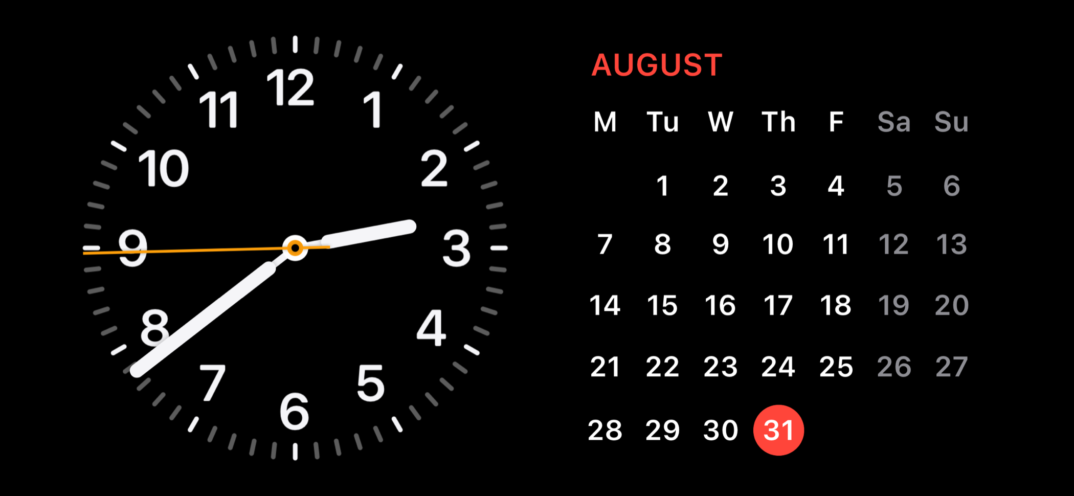 Режим виджетов StandBy на iPhone