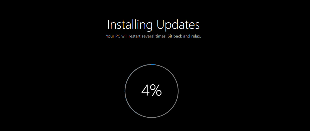 Экран «Установка обновлений» от Geekprank