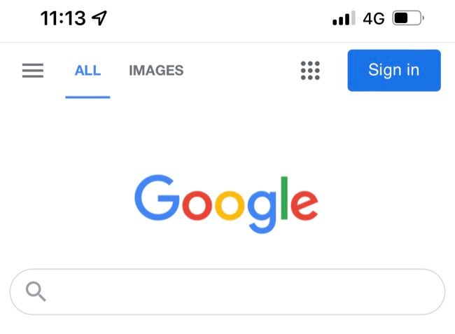 Поиск Google в Safari на iOS через 4G