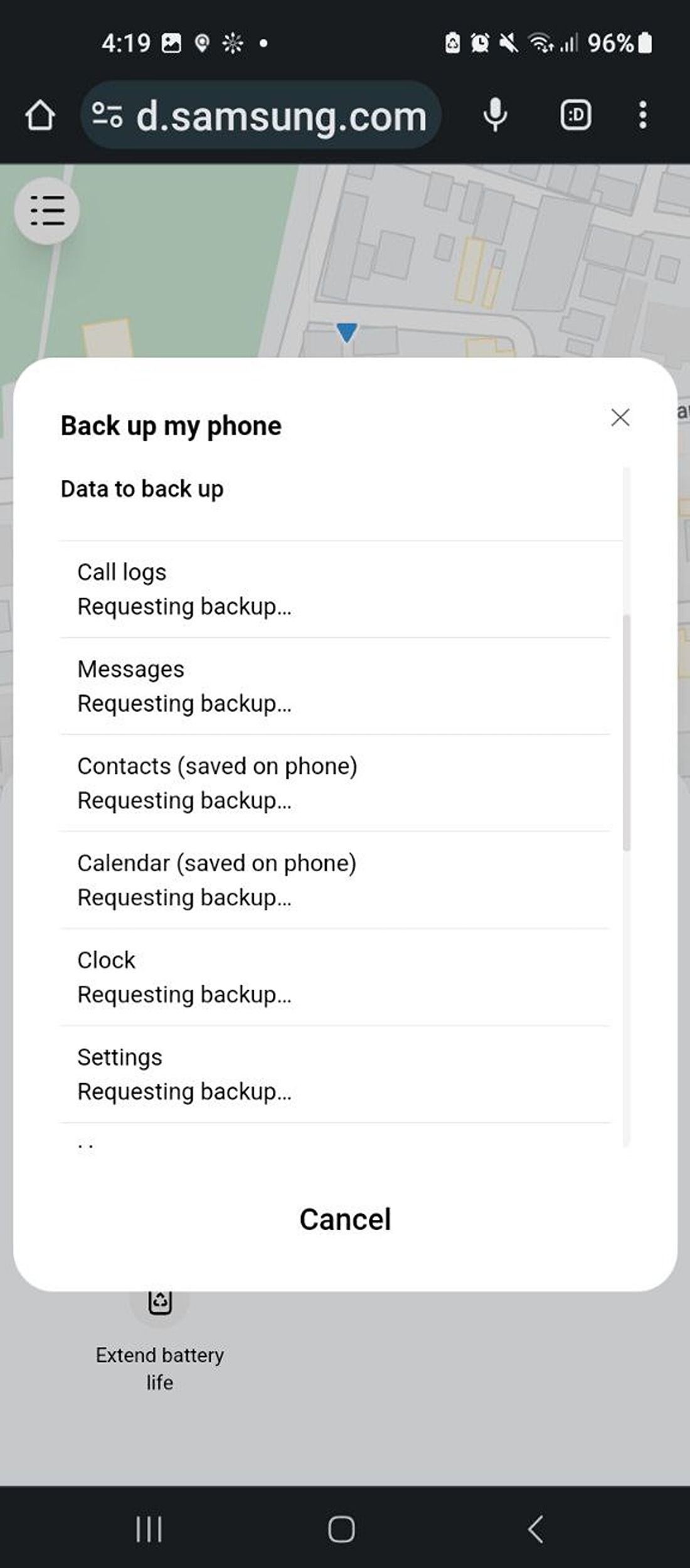Резервное копирование данных в SmartThings Find