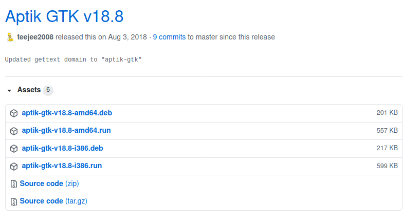 Интерфейс Aptik GTK