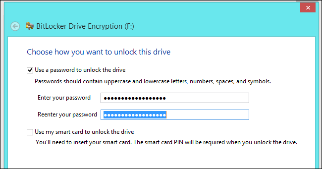 Защита паролем VHD с помощью BitLocker
