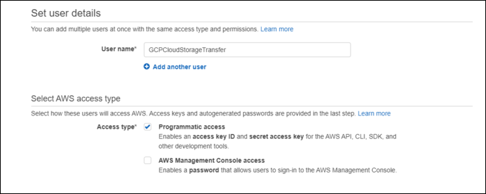 Перенос S3 в Google Cloud Storage