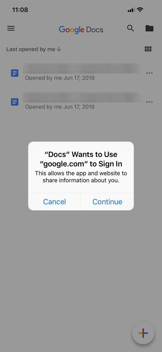 Let Docs Use Google Webpage to Sign In