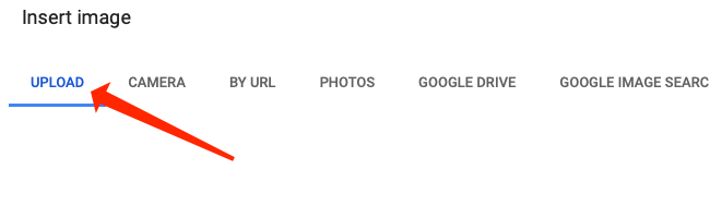 Вкладка Upload и кнопка Browse для загрузки с компьютера.