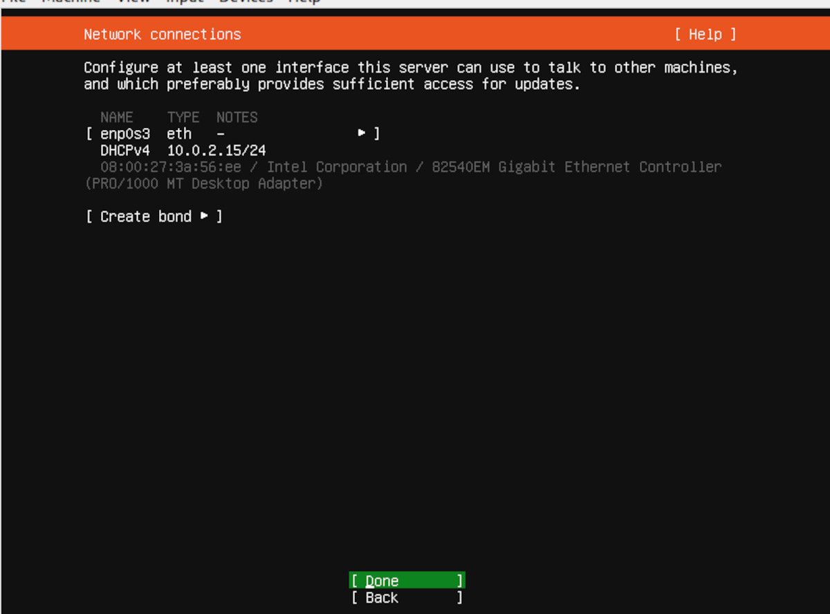 настройка Wi‑Fi в процессе установки Ubuntu Server