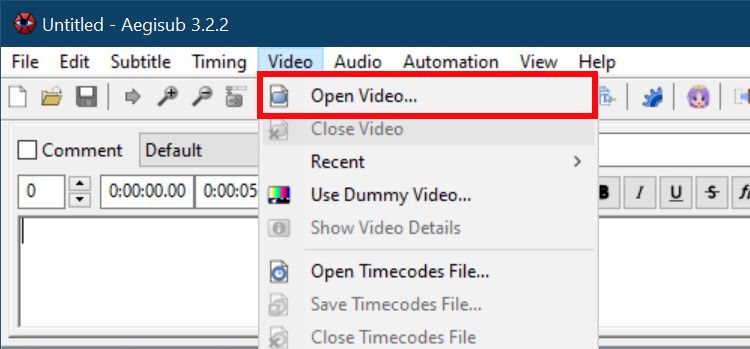 Обзор интерфейса Aegisub