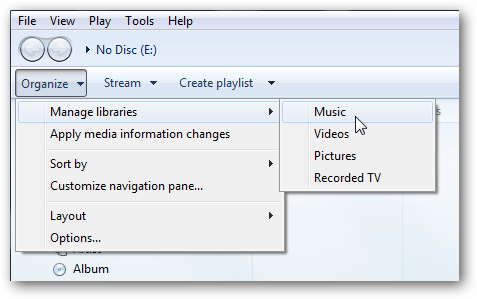 Управление библиотеками WMP — удаление директорий