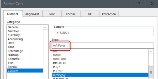 Поле ввода кода формата даты