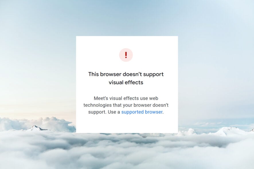 Google Meet не применяет визуальные эффекты — как исправить
