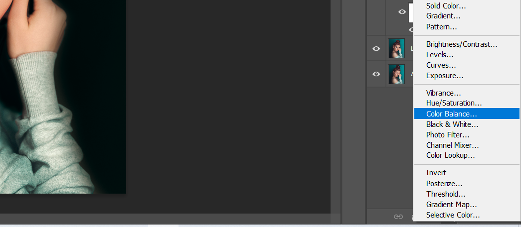 Настройка ползунков — портрет