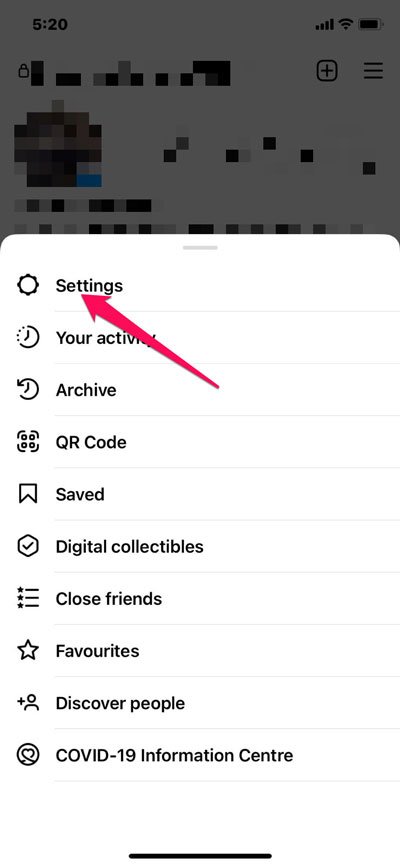 Impostazioni notifiche Instagram