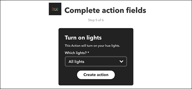 Выбор ламп или комнаты в Philips Hue