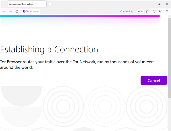Установление соединения с сетью Tor в Tor Browser