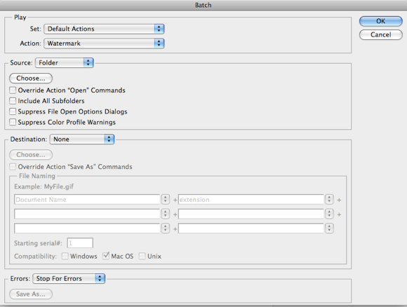 Параметры автоматизации и источник