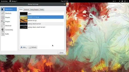 Окно настроек Qmmp