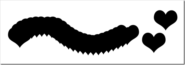 Пример исходного сердечка для кисти