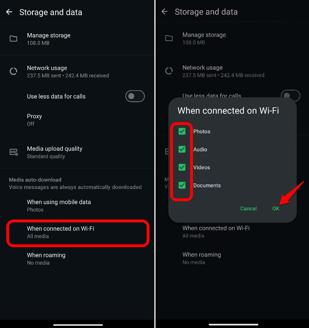 Включите автозагрузку медиа при подключении к Wi‑Fi
