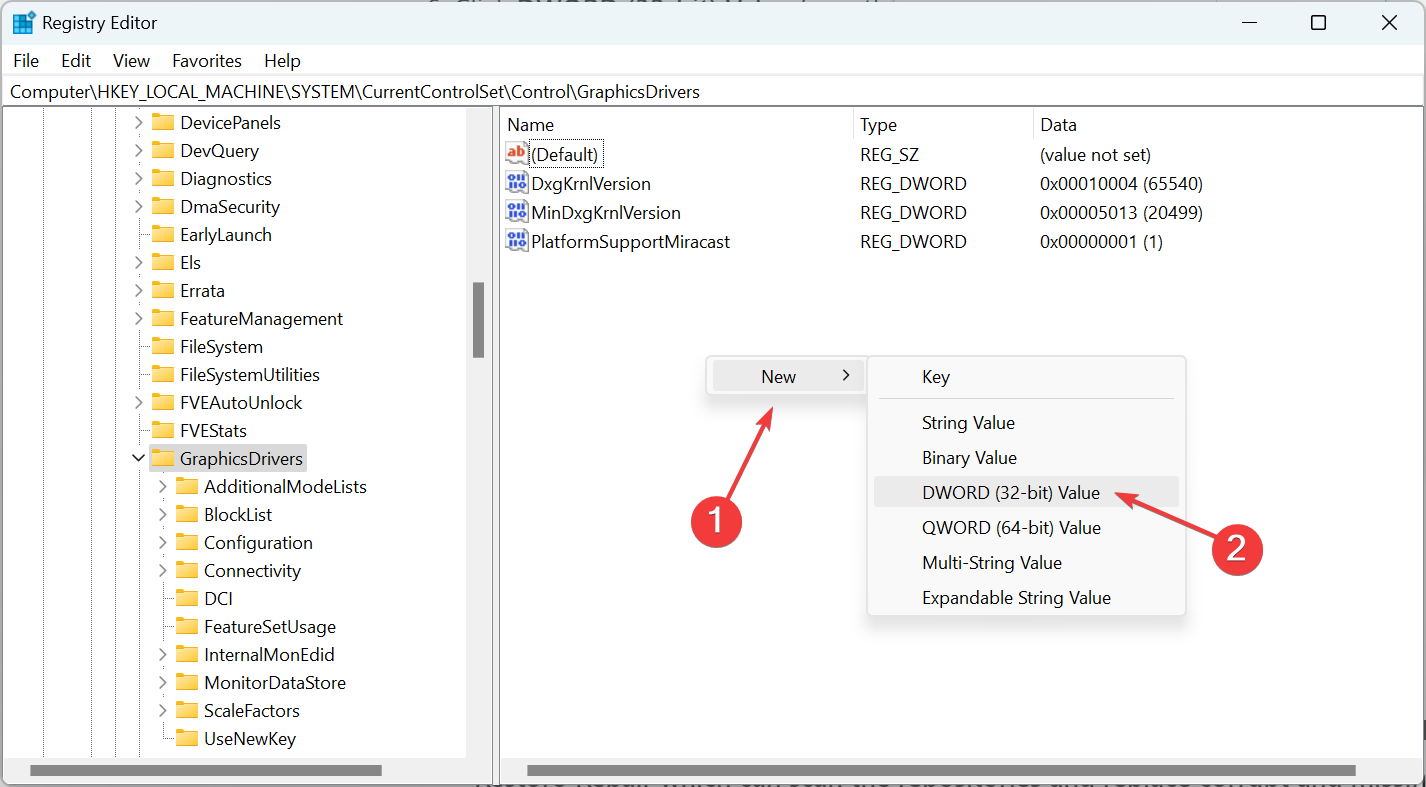 Скриншот: создание DWORD TdrDdiDelay