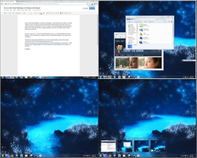 Полноэкранное превью рабочих столов Dexpot