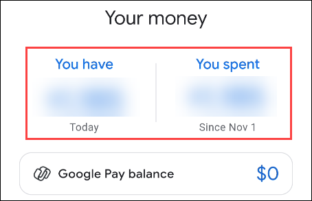 Обзор расходов и баланса в Google Pay