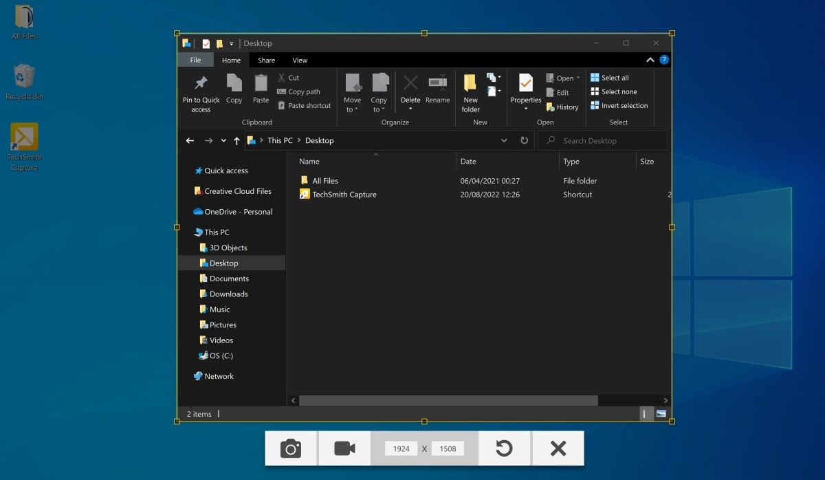 Панель управления видео TechSmith