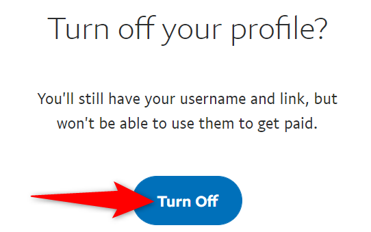 Подтвердите отключение профиля.