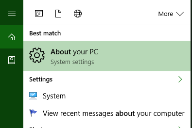 Окно «О компьютере» с информацией о сборке Windows