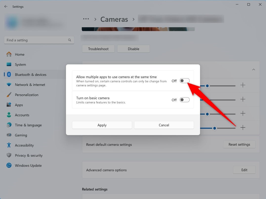 multi-app camera support