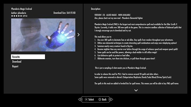 Страница мода с кнопкой загрузки и описанием