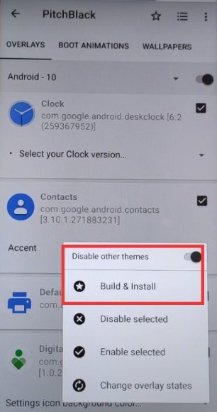 Процесс установки оверлеев Substratum