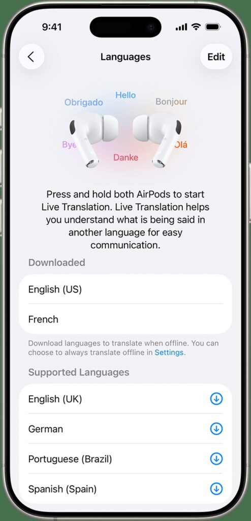 Инструкция: как использовать живой перевод на AirPods Pro