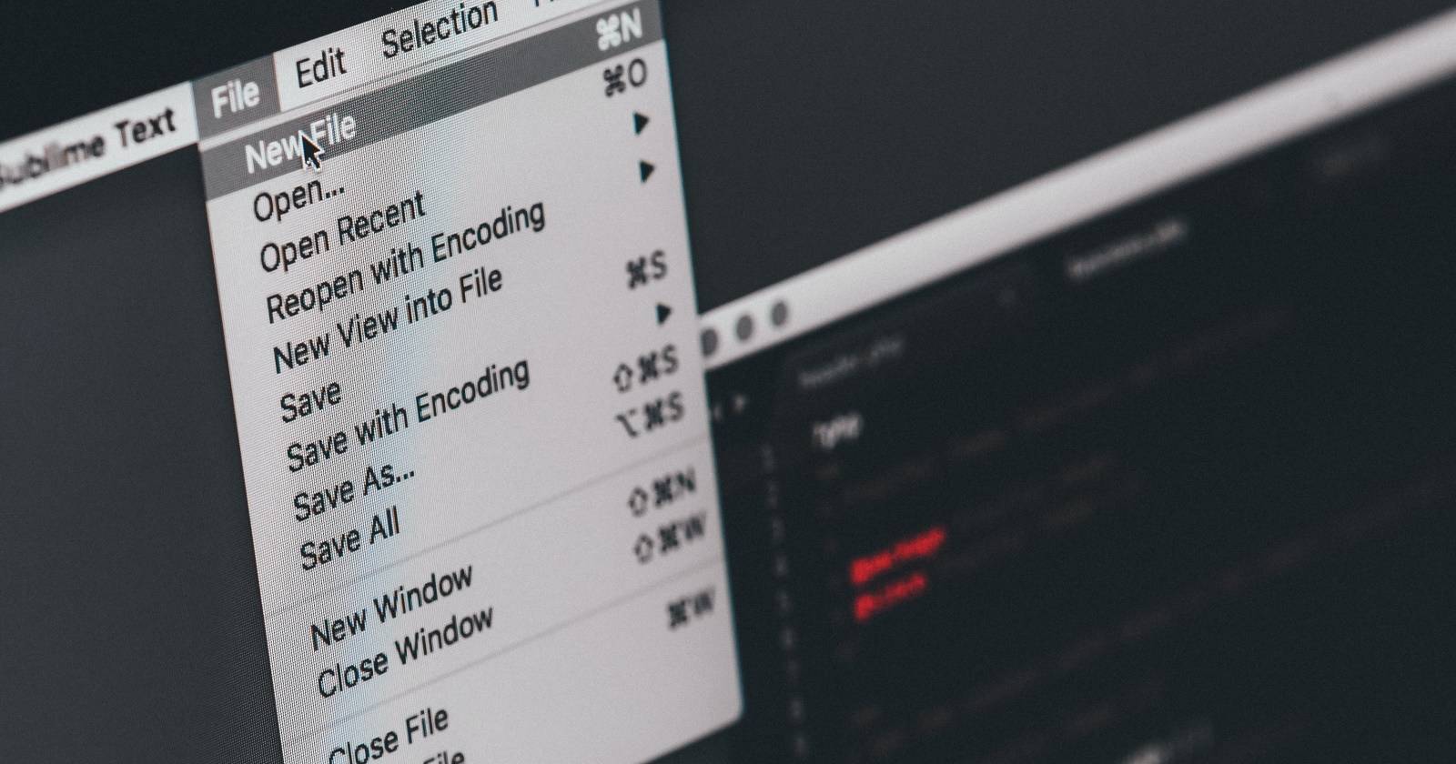Контекстное меню Windows, открытое правой кнопкой мыши в приложении