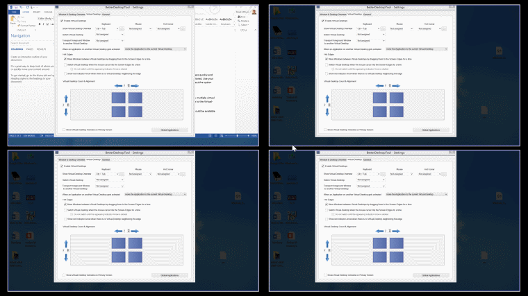 Виртуальные рабочие столы в действии: сетка рабочих областей