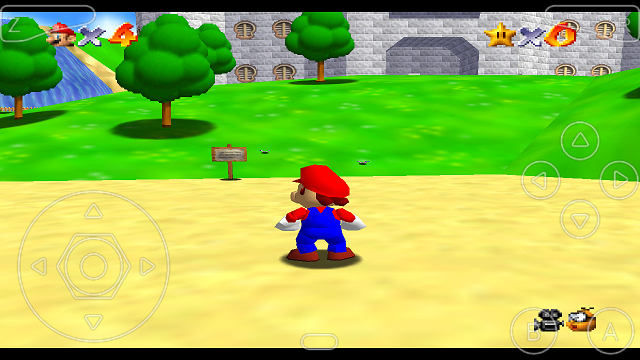 Mario 64 в N64oid на Android