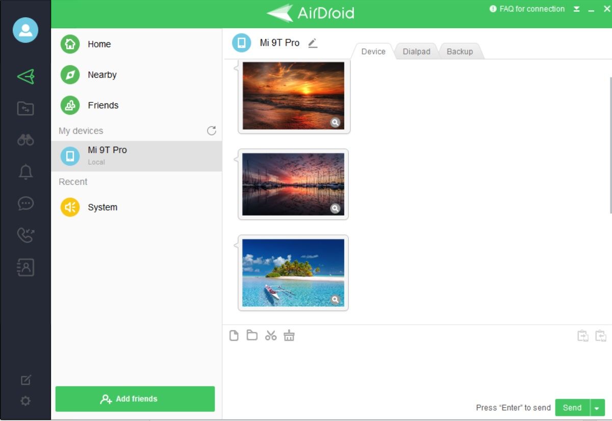 Передача файлов с Android на ПК через AirDroid
