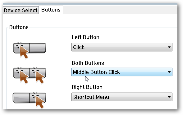 Настройка действий аппаратных кнопок тачпада