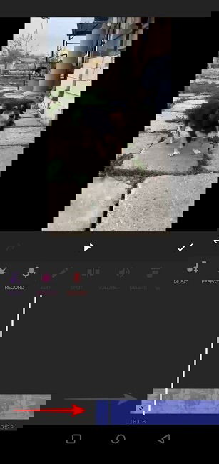 Шкала видео в InShot