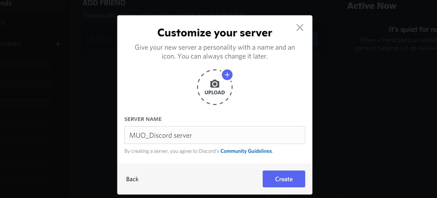 Настройка имени и изображения сервера Discord