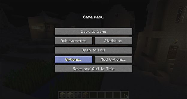 Окно выбора ресурс-паков в игре