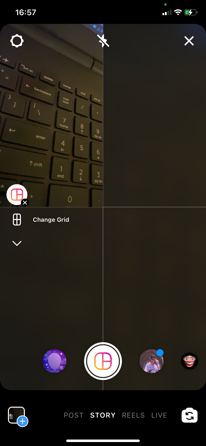 Как поменять сетку в режиме Layout