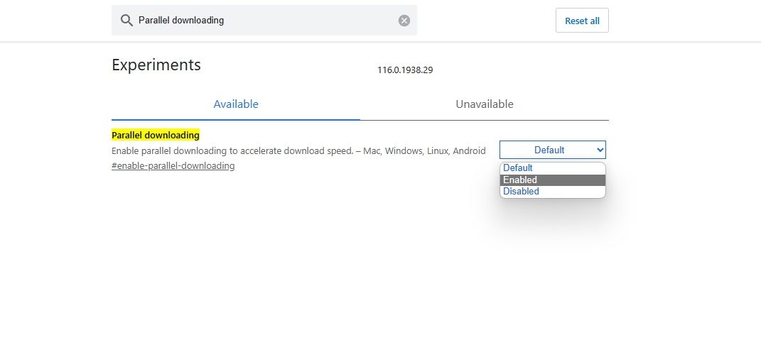 Включение параллельной загрузки в Edge