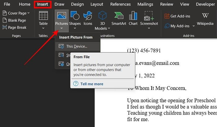 Как добавить подпись в Microsoft Word