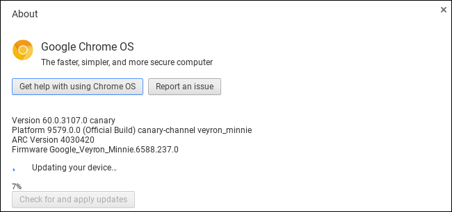 Процесс восстановления через USB‑накопитель на экране Chromebook