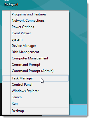 Открытие Диспетчера задач