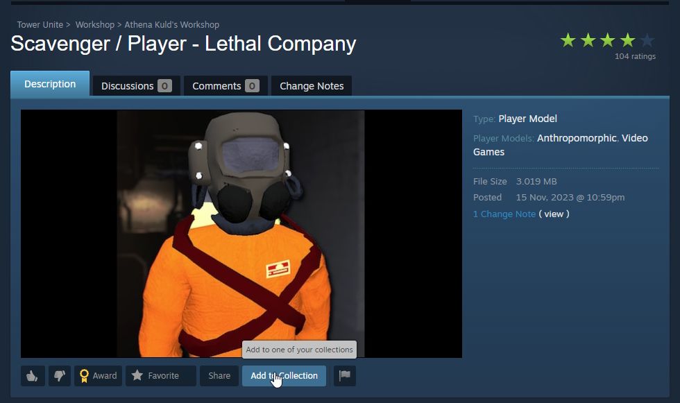 Добавление мода в коллекцию на Steam Workshop