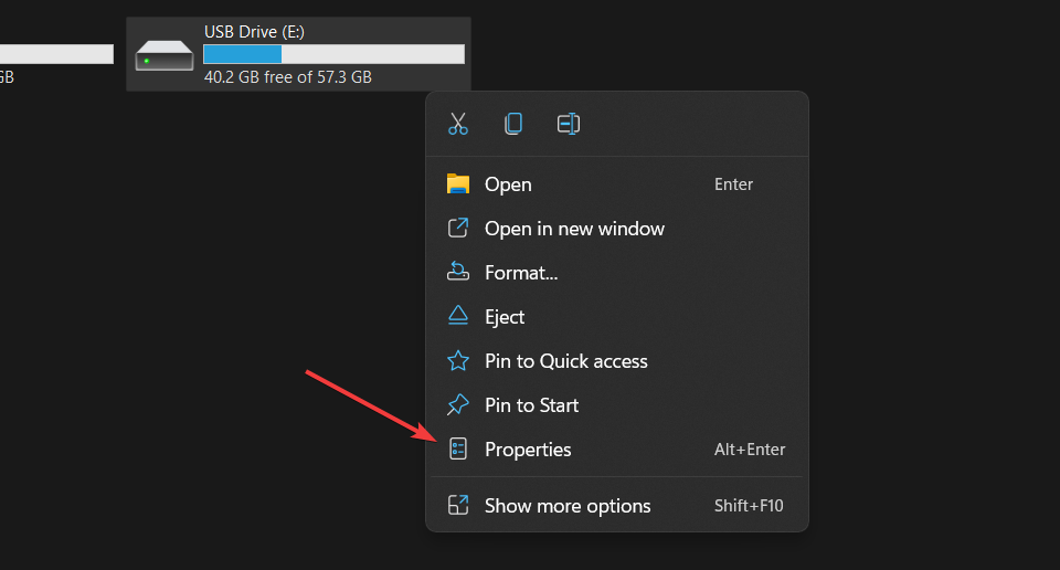 Открытие свойств диска в Проводнике