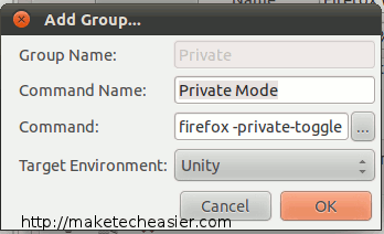 Neuen Quicklist-Eintrag anlegen: Name und Kommando